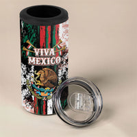 Personalized Viva Mexico 4 in 1 Can Cooler Tumbler Happy Independence Day