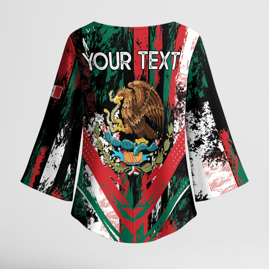 Personalized Viva Mexico Kimono Sleeve Blouse Happy Independence Day