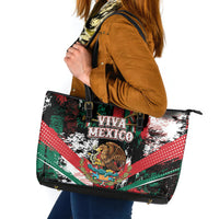 Viva Mexico Leather Tote Bag Happy Independence Day