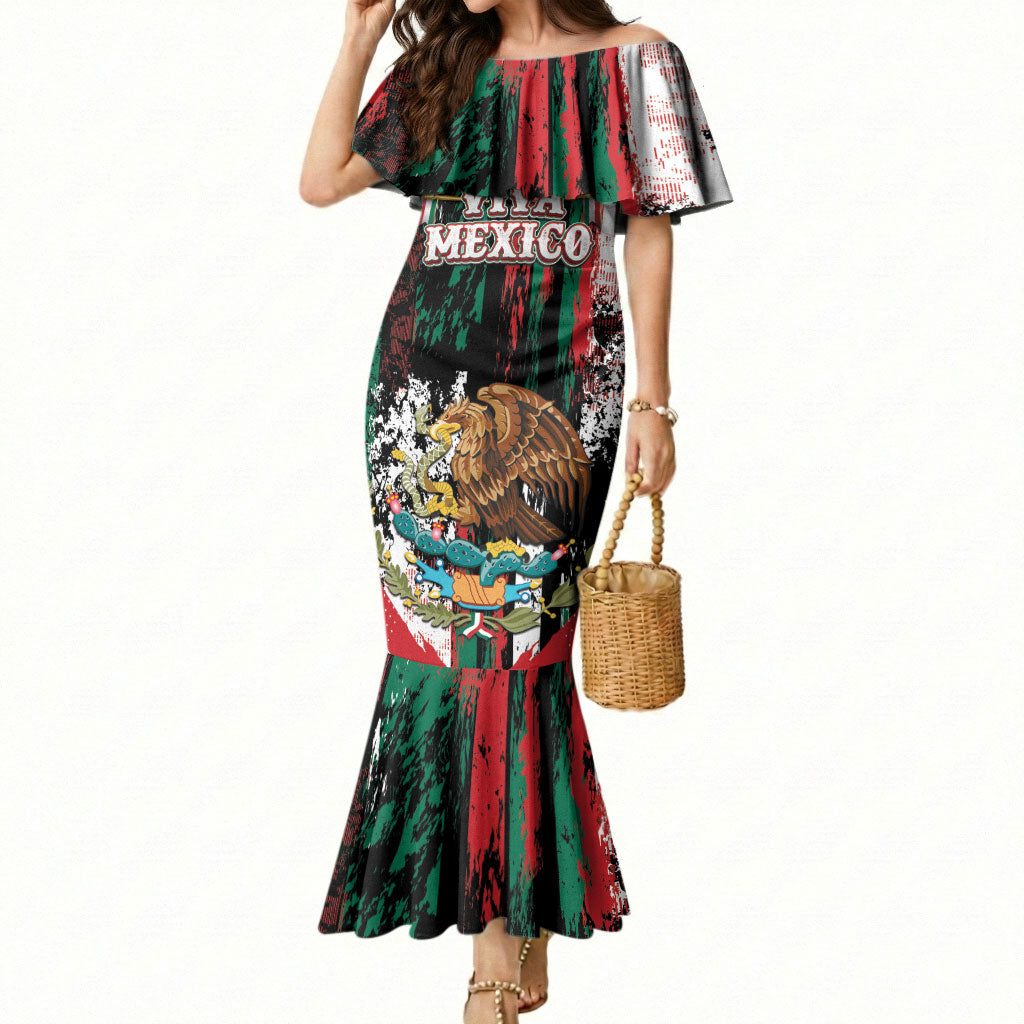 Personalized Viva Mexico Mermaid Dress Happy Independence Day