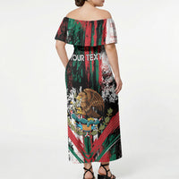 Personalized Viva Mexico Off Shoulder Maxi Dress Happy Independence Day