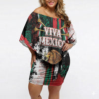 Personalized Viva Mexico Off Shoulder Short Dress Happy Independence Day