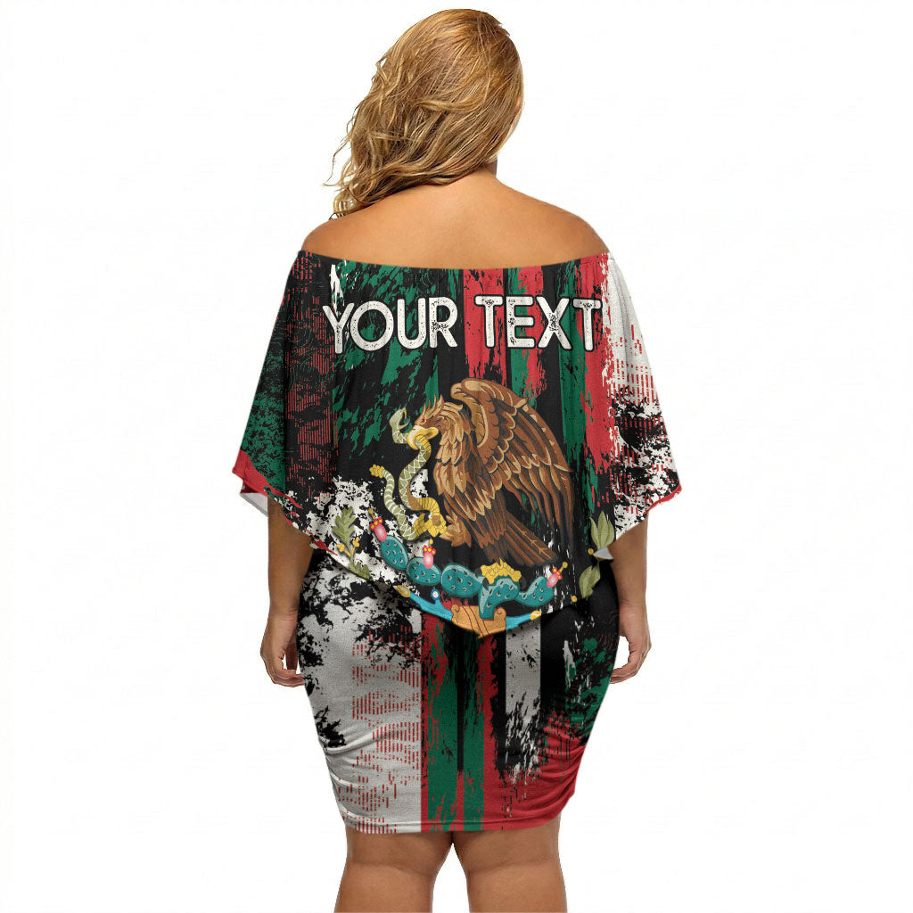 Personalized Viva Mexico Off Shoulder Short Dress Happy Independence Day