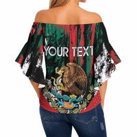 Personalized Viva Mexico Off Shoulder Wrap Waist Top Happy Independence Day