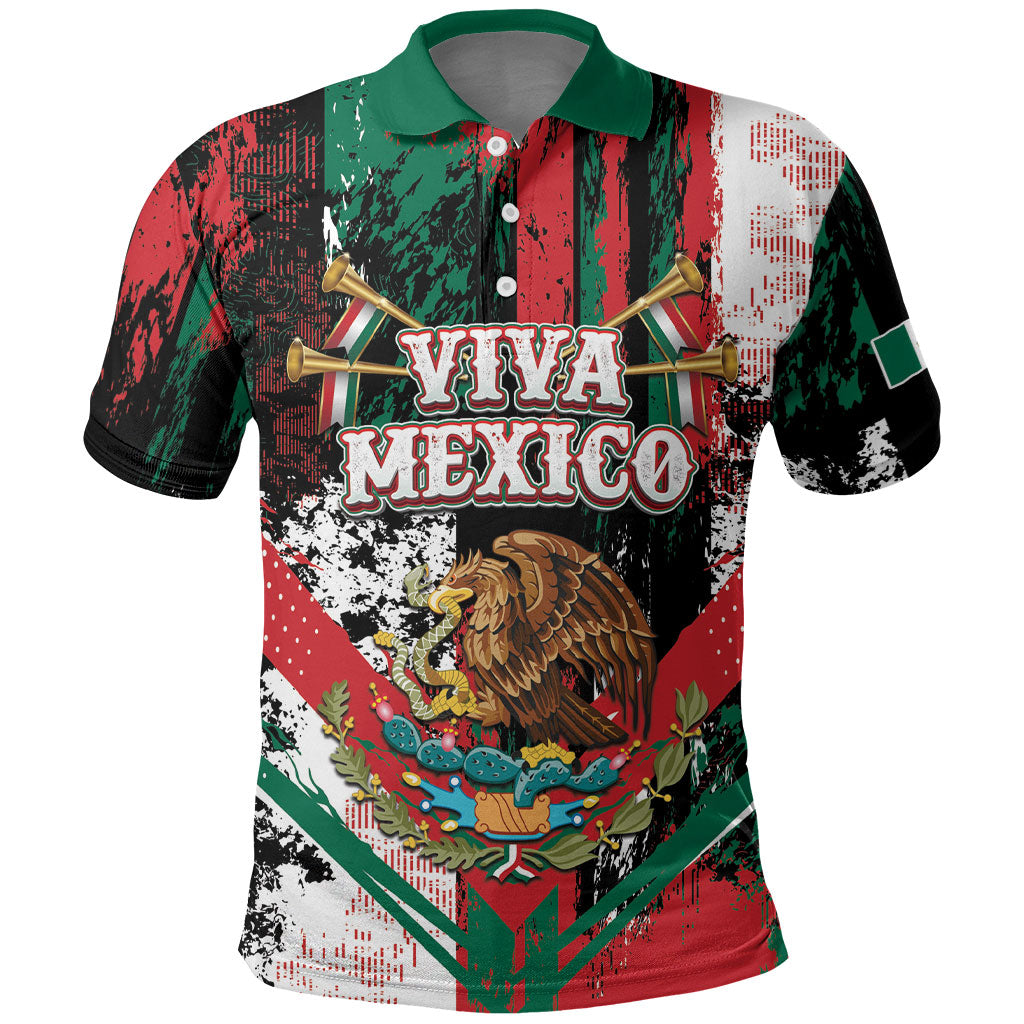 Personalized Viva Mexico Polo Shirt Happy Independence Day