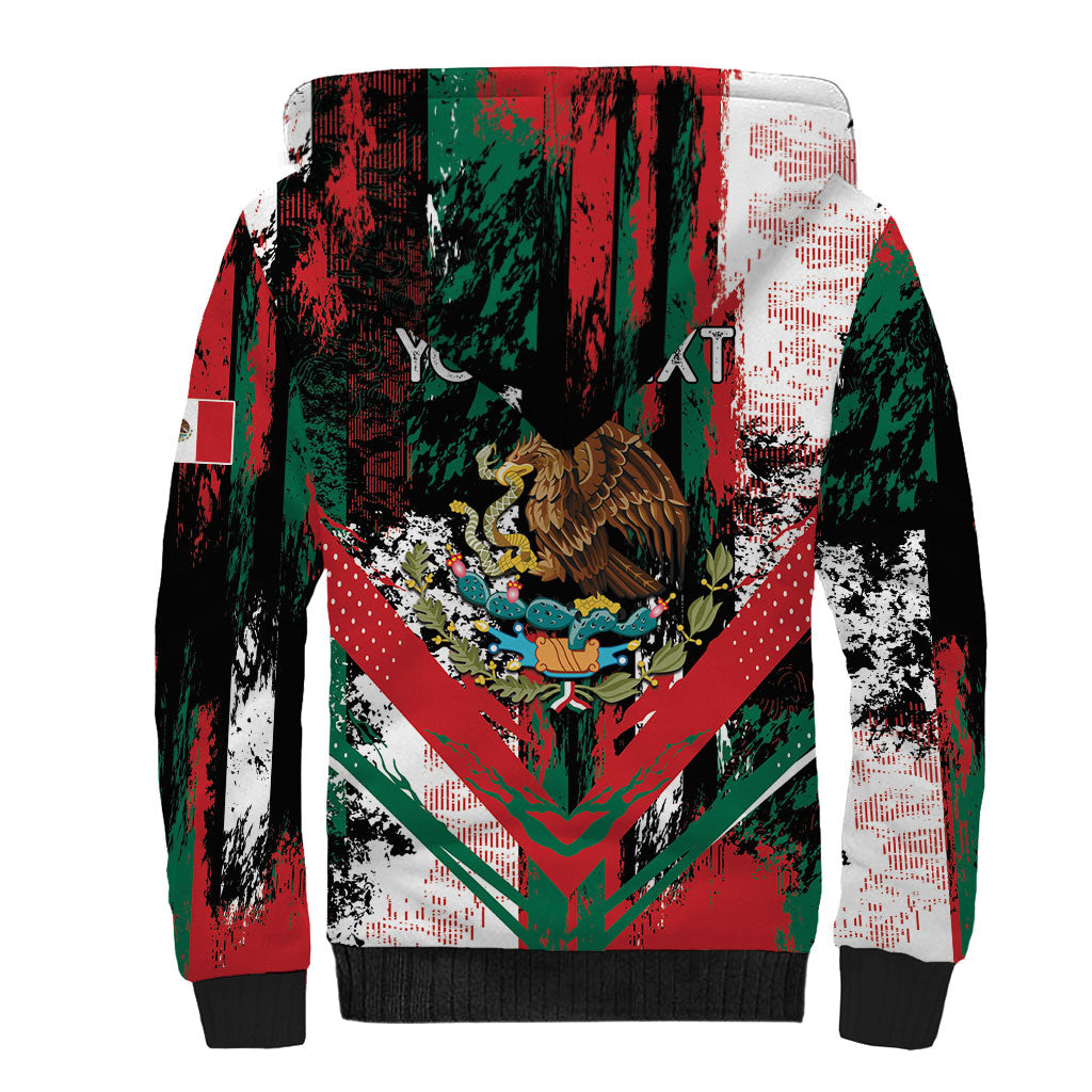 Personalized Viva Mexico Sherpa Hoodie Happy Independence Day