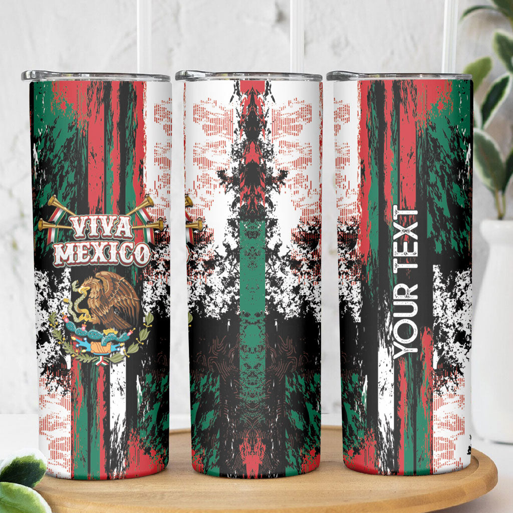 Personalized Viva Mexico Skinny Tumbler Happy Independence Day