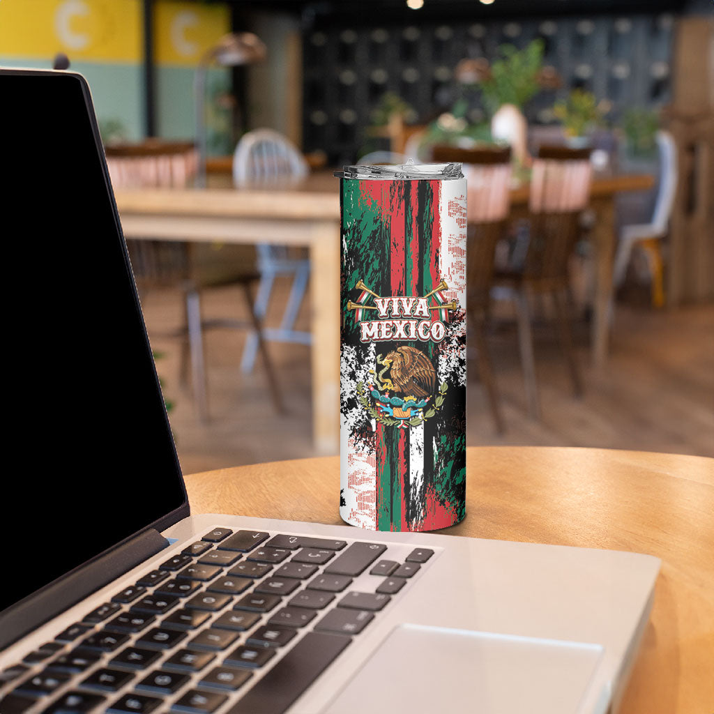 Personalized Viva Mexico Skinny Tumbler Happy Independence Day