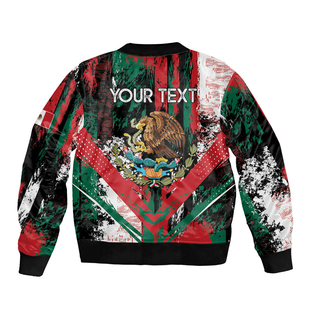 Personalized Viva Mexico Sleeve Zip Bomber Jacket Happy Independence Day