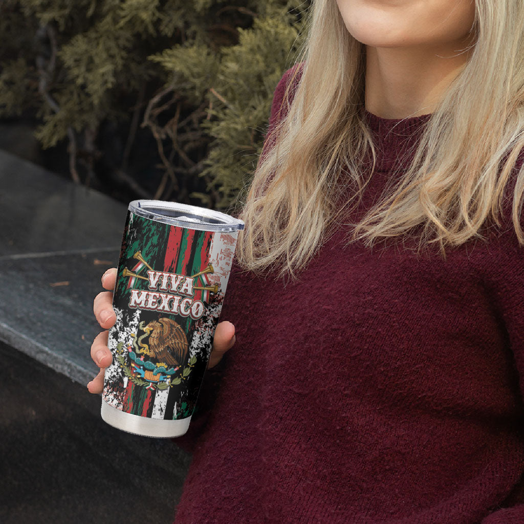 Personalized Viva Mexico Tumbler Cup Happy Independence Day