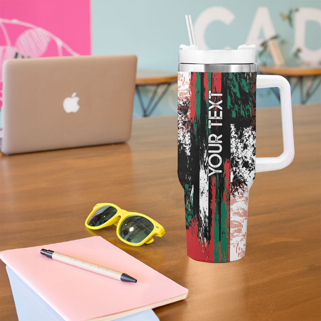 Personalized Viva Mexico Tumbler With Handle Happy Independence Day