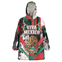Personalized Viva Mexico Wearable Blanket Hoodie Happy Independence Day