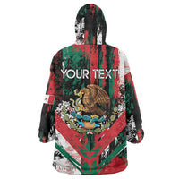 Personalized Viva Mexico Wearable Blanket Hoodie Happy Independence Day