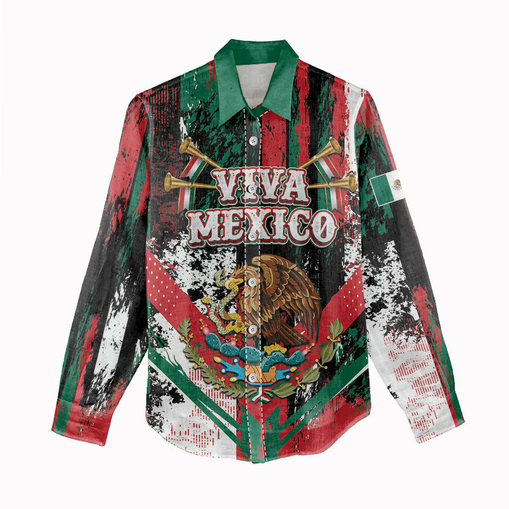 Personalized Viva Mexico Women Casual Shirt Happy Independence Day