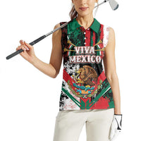 Personalized Viva Mexico Women Sleeveless Polo Shirt Happy Independence Day