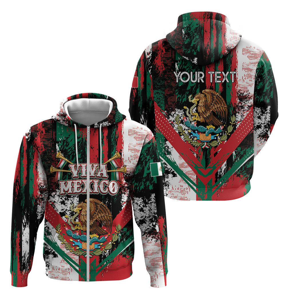 Personalized Viva Mexico Zip Hoodie Happy Independence Day