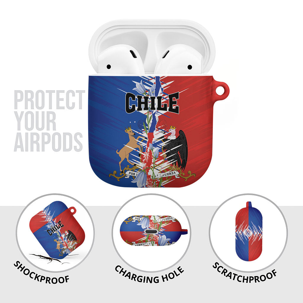 Chile Flag Map AirPods Case Happy Independence Day