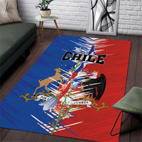 Chile Flag Map Area Rug Happy Independence Day