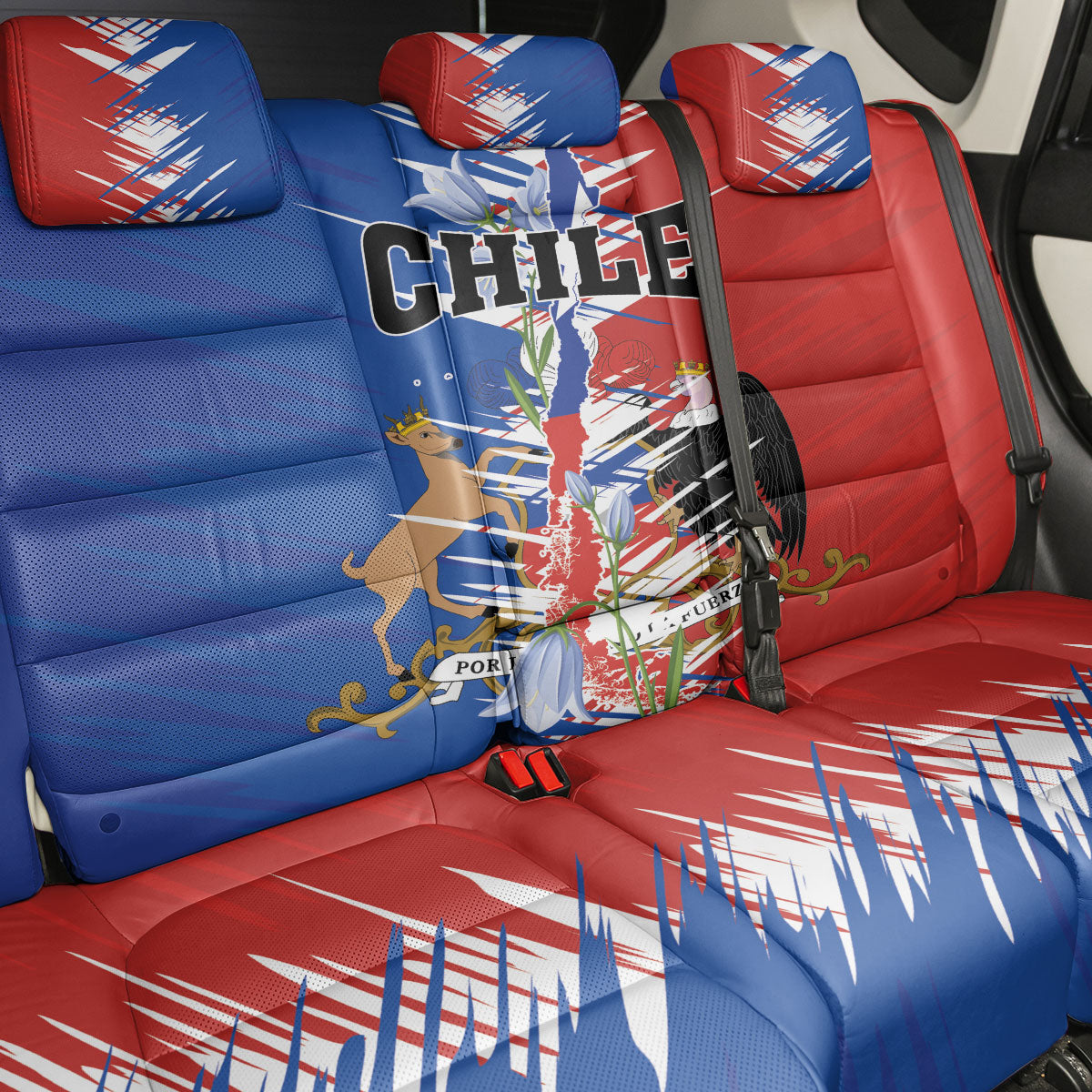 Chile Flag Map Back Car Seat Cover Happy Independence Day