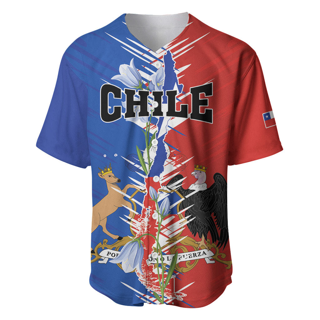 Personalized Chile Flag Map Baseball Jersey Happy Independence Day