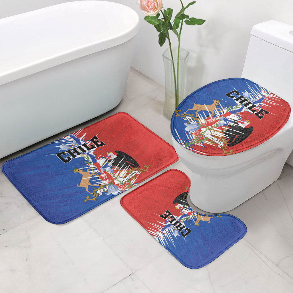 Chile Flag Map Bathroom Set Happy Independence Day