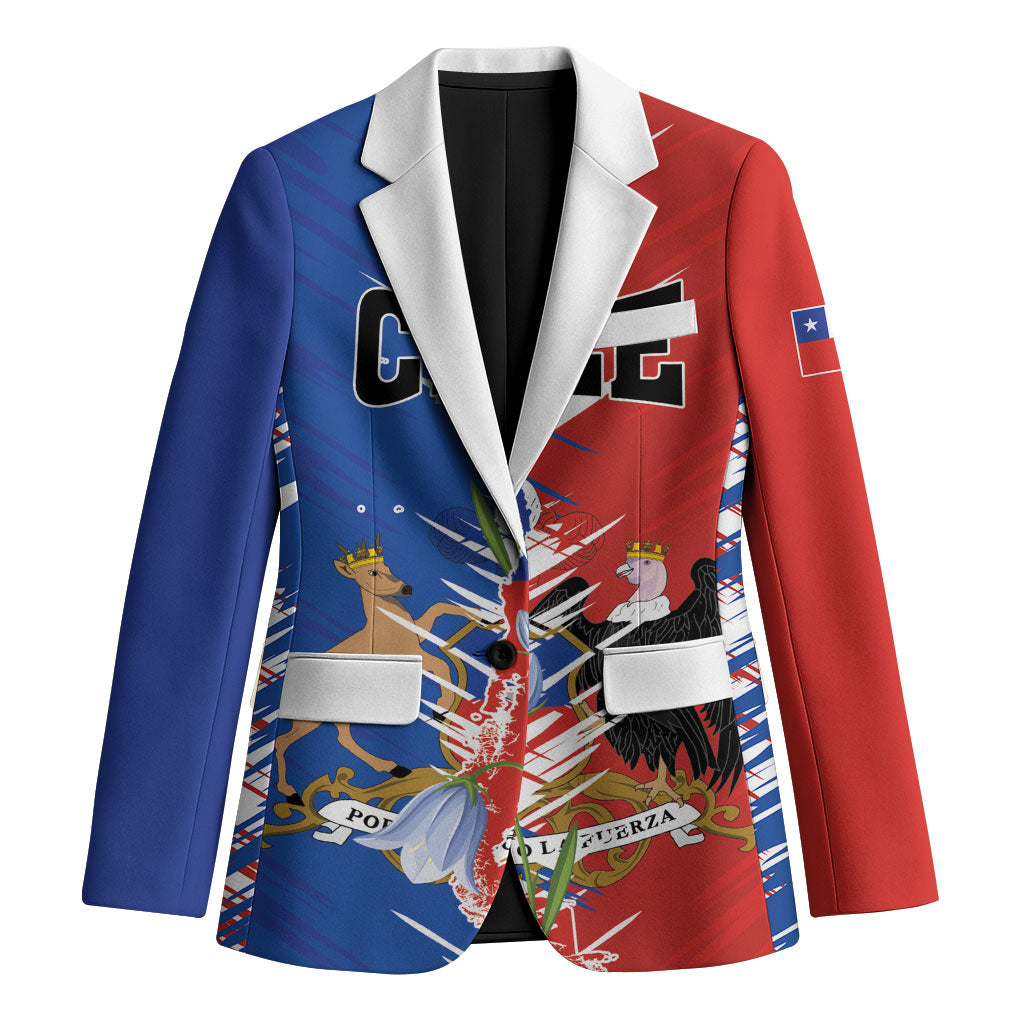 Personalized Chile Flag Map Blazer Happy Independence Day