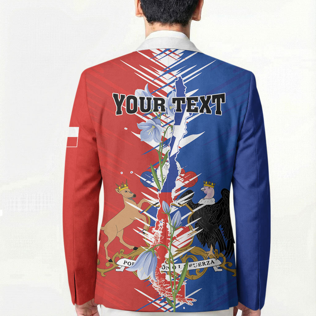Personalized Chile Flag Map Blazer Happy Independence Day