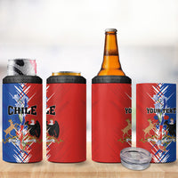 Personalized Chile Flag Map 4 in 1 Can Cooler Tumbler Happy Independence Day
