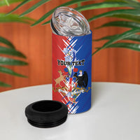 Personalized Chile Flag Map 4 in 1 Can Cooler Tumbler Happy Independence Day