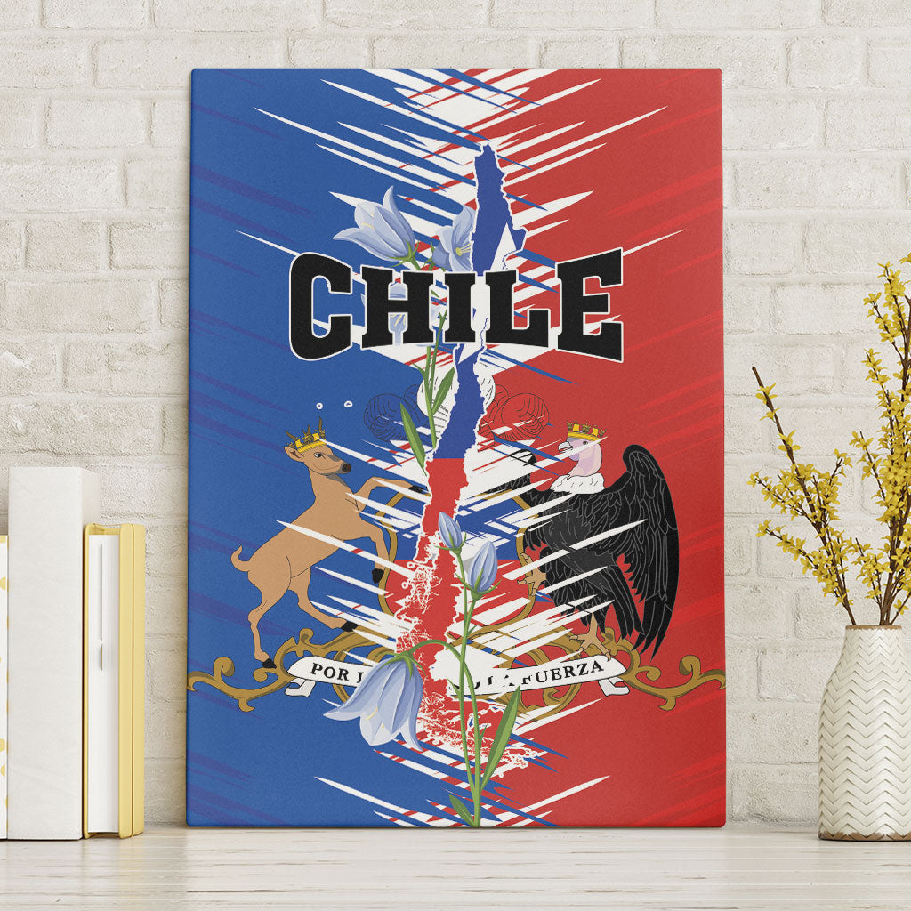 Chile Flag Map Canvas Wall Art Happy Independence Day