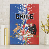 Chile Flag Map Canvas Wall Art Happy Independence Day