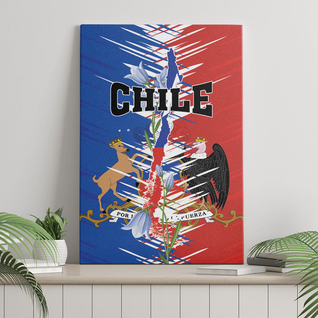 Chile Flag Map Canvas Wall Art Happy Independence Day