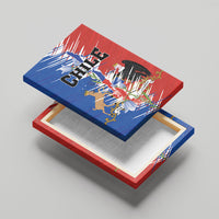 Chile Flag Map Canvas Wall Art Happy Independence Day
