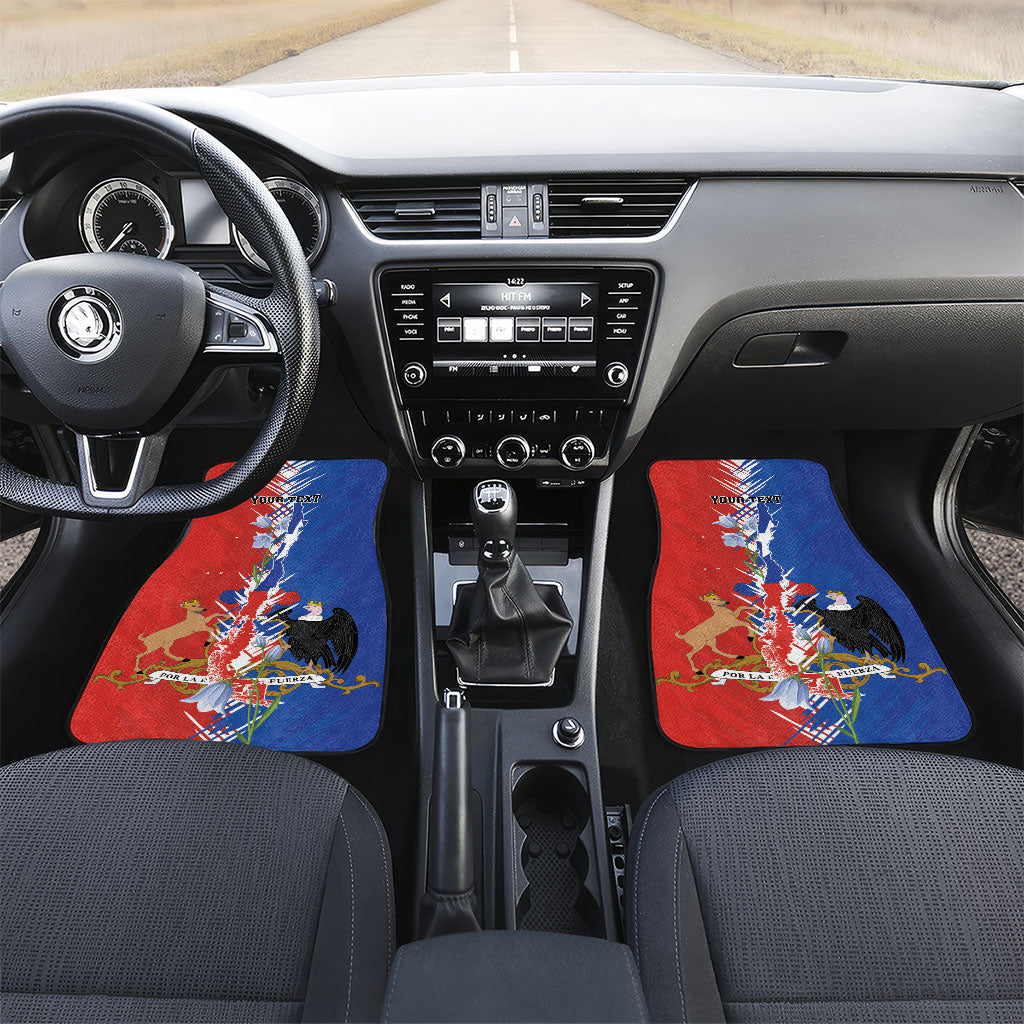 Personalized Chile Flag Map Car Mats Happy Independence Day