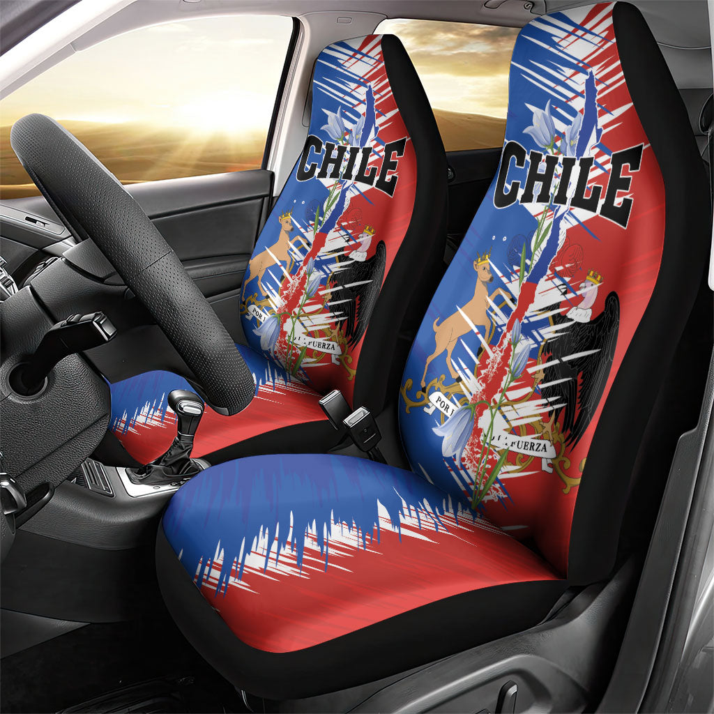 Chile Flag Map Car Seat Cover Happy Independence Day