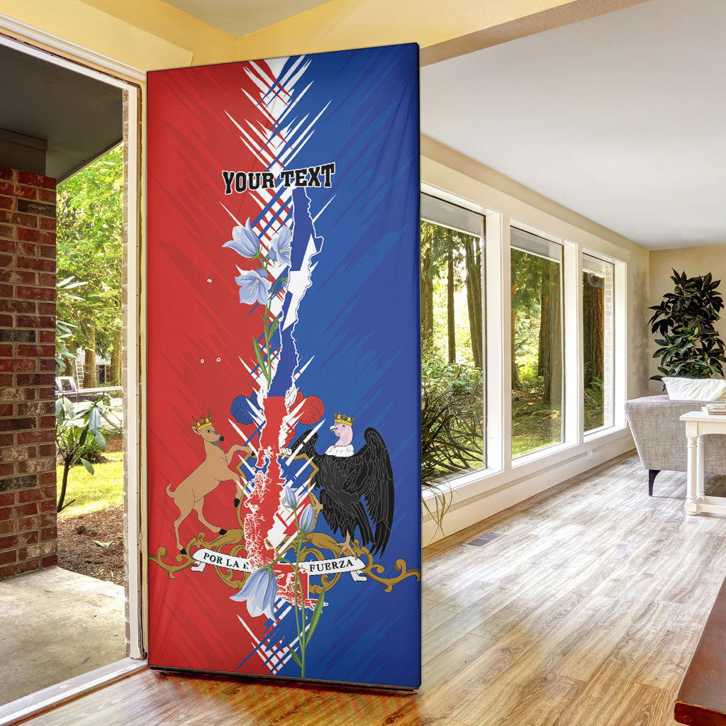 Personalized Chile Flag Map Door Cover Happy Independence Day