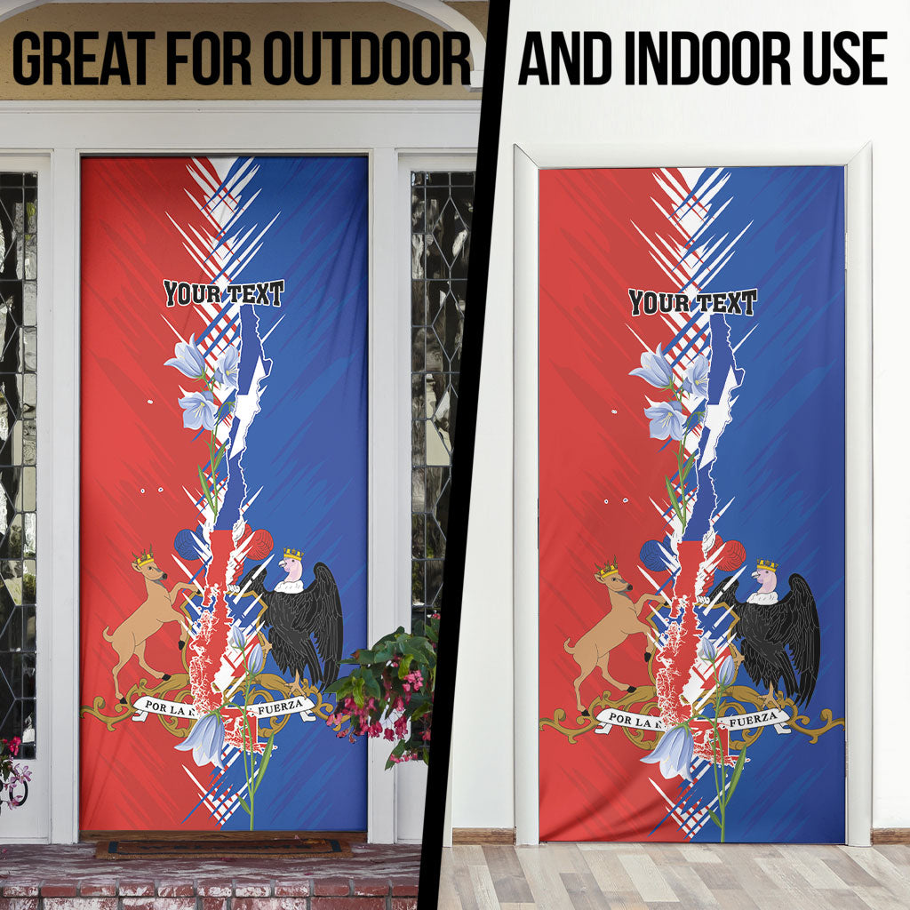 Personalized Chile Flag Map Door Cover Happy Independence Day