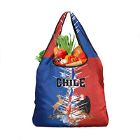 Chile Flag Map Grocery Bag Happy Independence Day