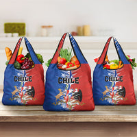 Chile Flag Map Grocery Bag Happy Independence Day