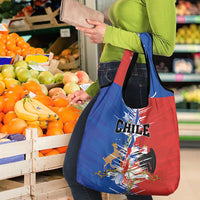 Chile Flag Map Grocery Bag Happy Independence Day