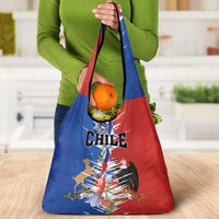 Chile Flag Map Grocery Bag Happy Independence Day