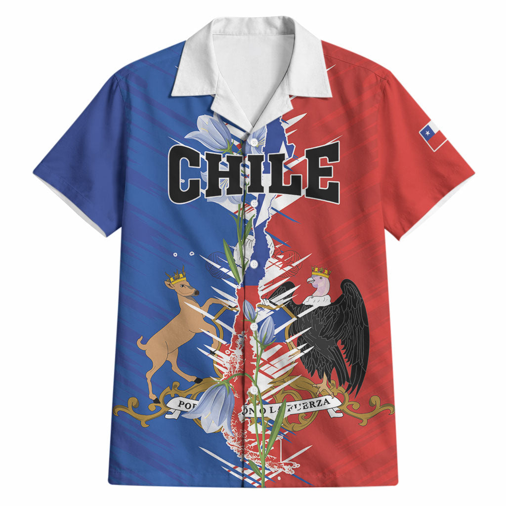 Personalized Chile Flag Map Hawaiian Shirt Happy Independence Day
