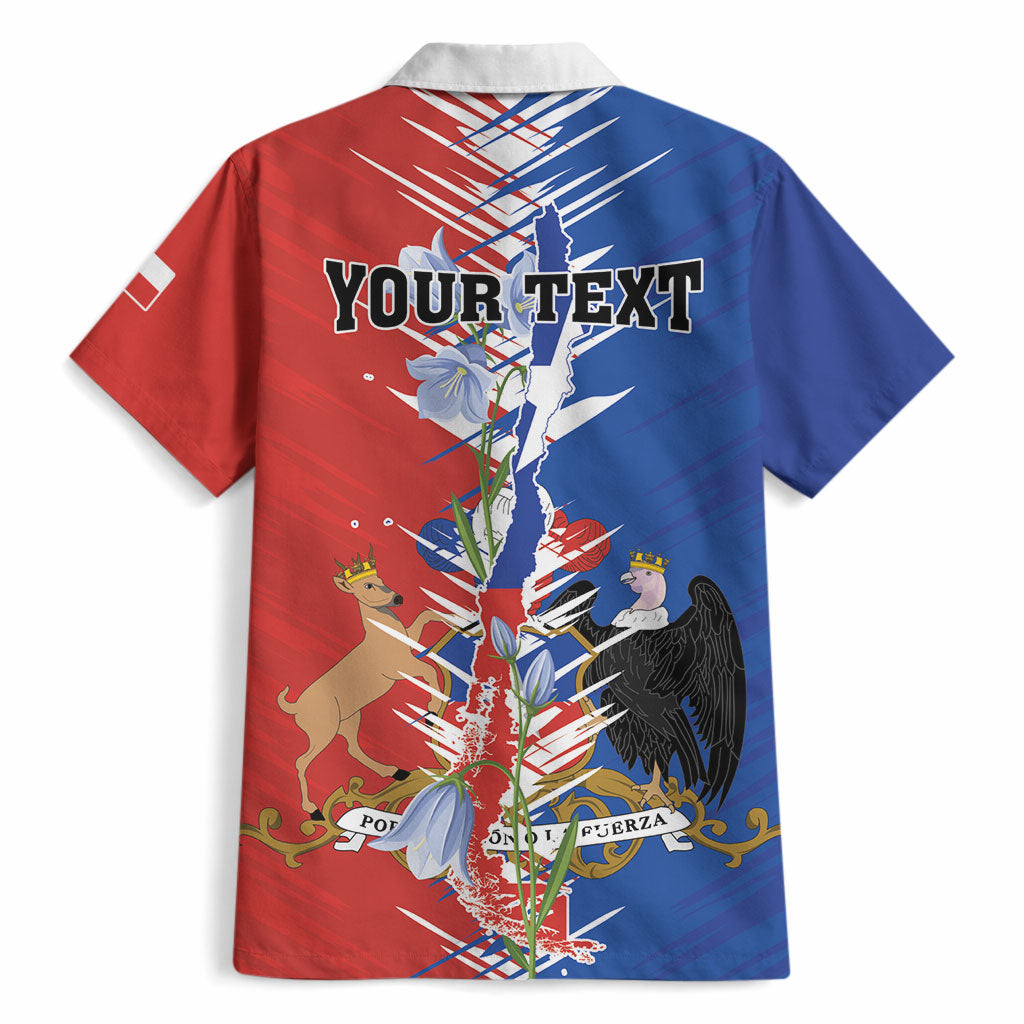 Personalized Chile Flag Map Hawaiian Shirt Happy Independence Day
