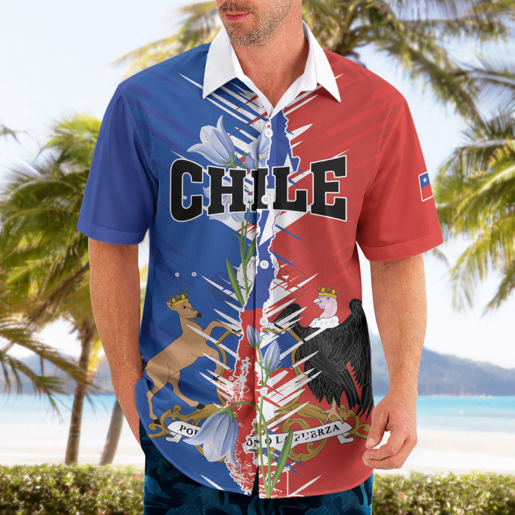 Personalized Chile Flag Map Hawaiian Shirt Happy Independence Day