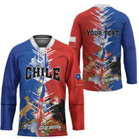 Personalized Chile Flag Map Hockey Jersey Happy Independence Day