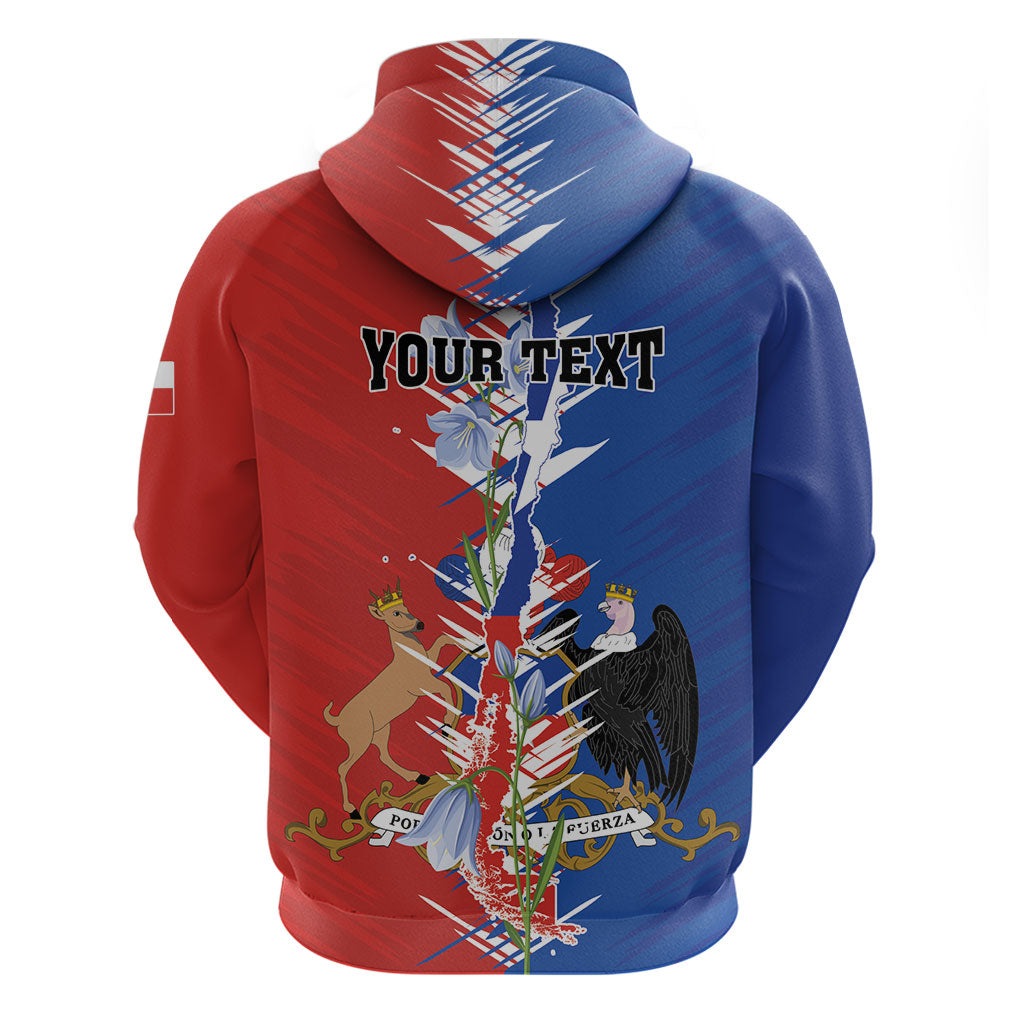 Personalized Chile Flag Map Hoodie Happy Independence Day