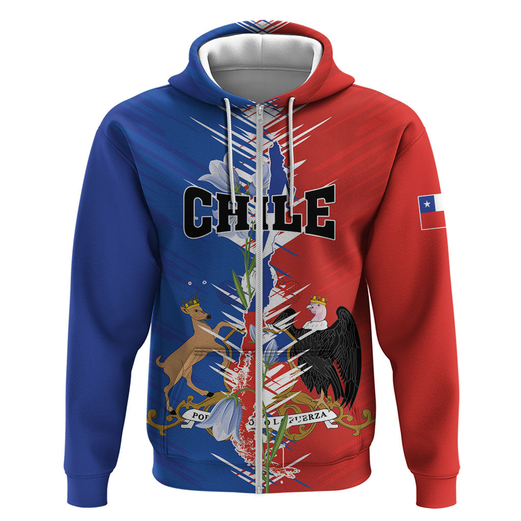 Personalized Chile Flag Map Hoodie Happy Independence Day