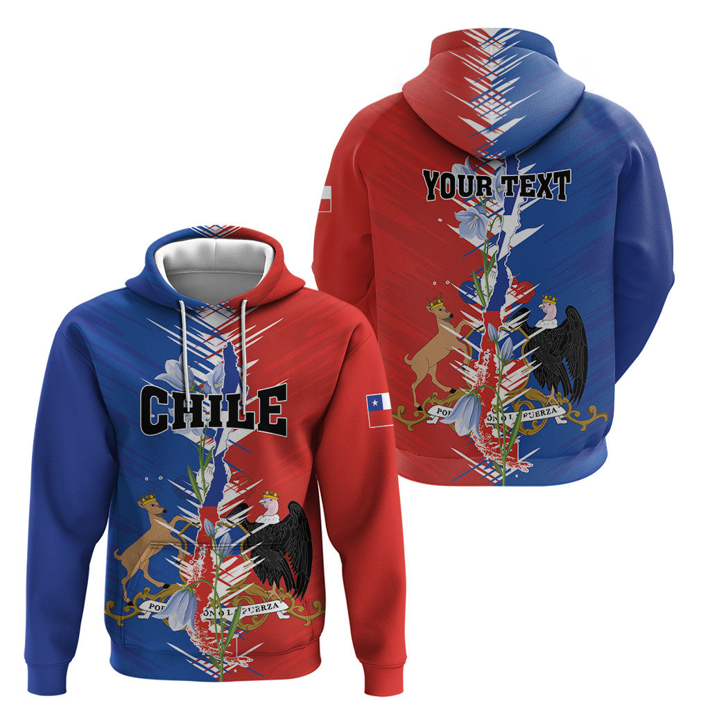 Personalized Chile Flag Map Hoodie Happy Independence Day