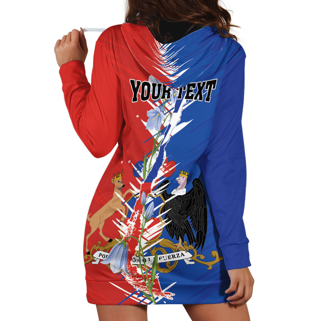 Personalized Chile Flag Map Hoodie Dress Happy Independence Day