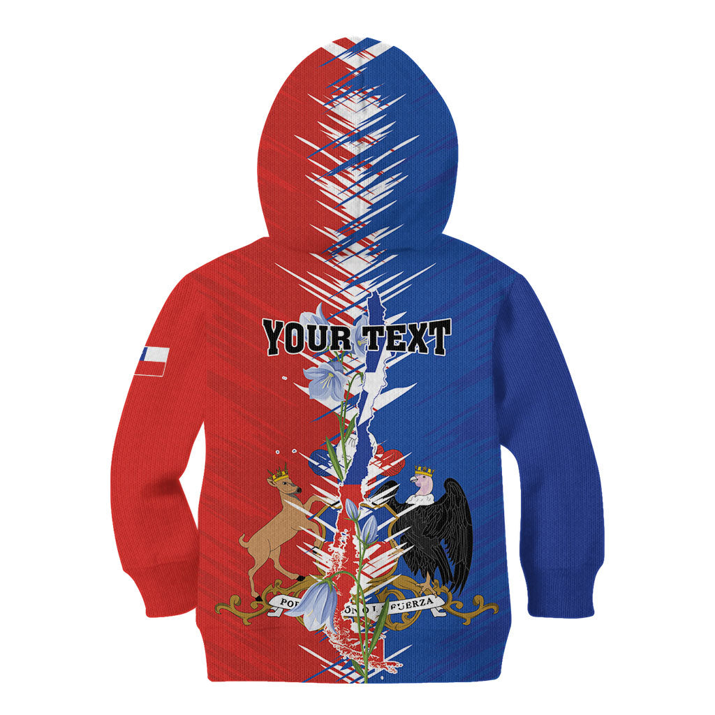 Personalized Chile Flag Map Kid Hoodie Happy Independence Day